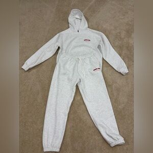 White Fox Sweat Set Sweatpants and Hoodie Lucky Thirteen